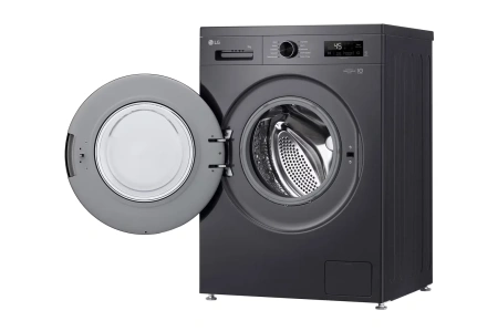 Стиральная машина LG F2Y1VS6J 9 кг, инверторный мотор с прямым приводом функция пара Steam, 8 программ, для аллергиков и детской одежды, черный