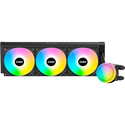 СВО SAMA L60 (L60-BKWAYXO3-G) Black (360mm, ARGB/ Fans 3x120mm, 82.79CFM, 29dBA, 2000RPM/ Pump heigh)