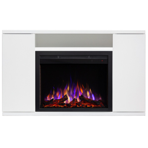 Электрокамин RealFlame Brooklyn 25,5 WT белый с очагом Saphir 25,5