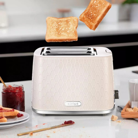 Тостер KitFort КТ-6075 бежевый