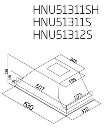 Вытяжка полновстраиваемая Beko HNU51311SH серебристый