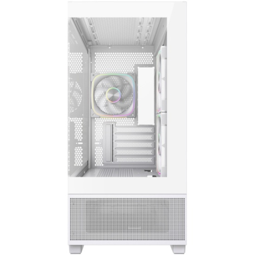 Корпус Powercase Vision Micro S4W (CVMMSHW-A3), Tempered Glass, Type-C, 3x 120mm ARGB PWM Fan, ARGB+PWM HUB, белый, mATX