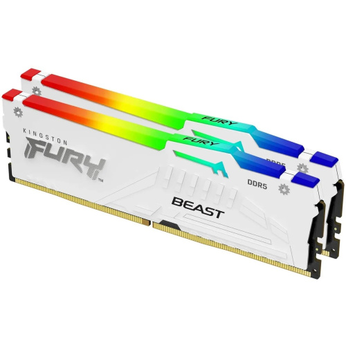 ОЗУ Kingston Fury Beast KF556C36BWEAK2-64 DDR5 - 2x 32ГБ 5600МГц, DIMM, White, Ret