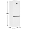 Холодильник с морозильником Beko B5RCNK403ZW белый