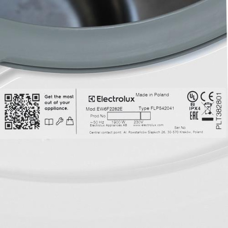 Стиральная машина Electrolux EW6F2282E белый