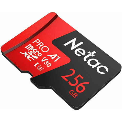 Карта памяти Netac P500 Pro NT02P500PRO-256G-S microSDHC 256GB (без SD адаптера) 100MB/s