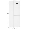 Холодильник с морозильником Beko RCNK335E20VW белый