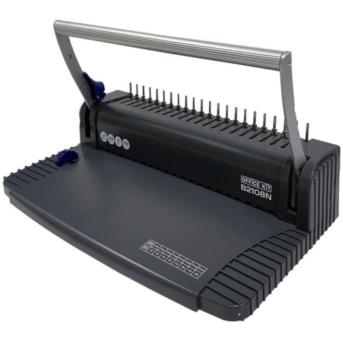 Переплетчик Office Kit B2108N A4/перф.8л.сшив/макс.200л./пластик.пруж. (6-22мм)