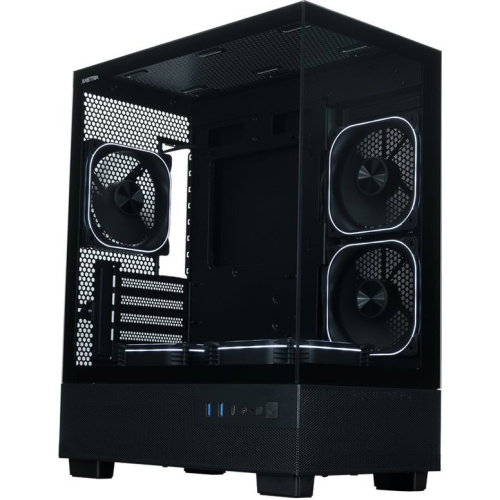 Корпус XASTRA Q400M 5ARGB-FG-C6-UC Black (Q400M-5FG12A-C6-UC) mATX/Aquarium/Screewless/ 5x120mm ARGB PWM FG fans/Argb+PWM HUB 6port/ Type-C