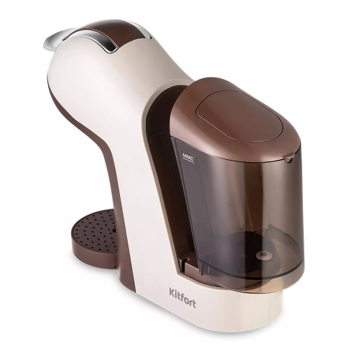 Кофемашина Kitfort КТ-7448 коричневый/бежевый