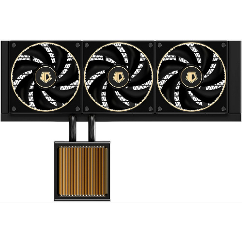 СВО ID-COOLING DX360 GDL LGA1851/1700/1200/115X/AM4/AM5 (TDP 350W, PWM, Triple Fan 120mm, черно-золотой) RET