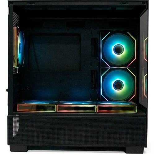 Корпус XASTRA Q500M 6ARGB-C10-UC Black (Q500M-6FM12A-C10-UC) mATX/Aquarium/Screewless/ 6x120mm ARGB PWM FM fans/Argb+PWM HUB 10port/ Type-C