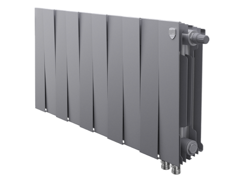 Биметаллический радиатор отопления  Royal Thermo Pianoforte 300 10 Секций Silver Satin Vdr