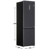 Холодильник с морозильником Midea MDRB521MIE28OD черный