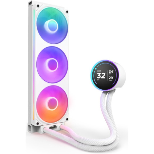 СВО NZXT Kraken Elite 360 RGB (RL-KR36E-W2) (270W, 360mm, LED temp., White, Fans 1xF360 Core Fan)