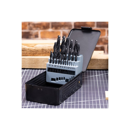 Набор сверл по металлу DELI hss DH-MHZ025-ED1 (112193) 1-13мм