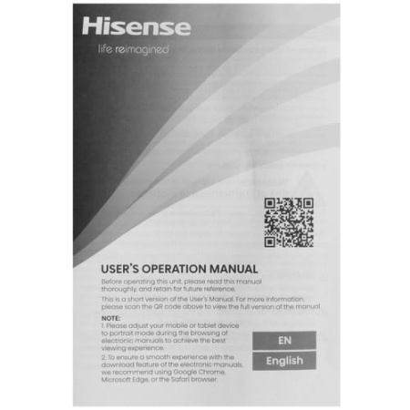 Холодильник с морозильником Hisense RB3N331NAC1 серый