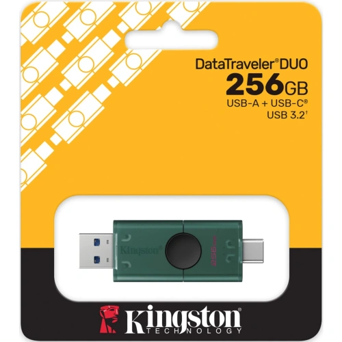 USB-флешка Kingston 256Gb DataTraveler (DTDEG2/256GB), USB3.2, Type-C, зеленая