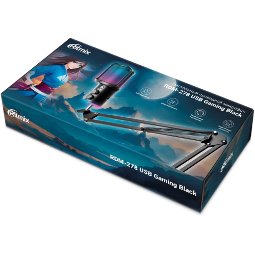 Микрофон RITMIX RDM-278 USB Gaming Black