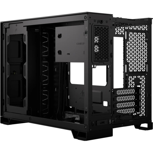 Корпус Corsair 2500D Airflow (CC-9011263-WW) без БП, Black, Midi-Tower, TG, no fan, 2xUSB-A 3.2, 1xUSB Type-C, mATX, mITX