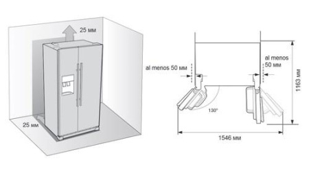 Холодильник Side by Side Samsung RS54N3003EF бежевый