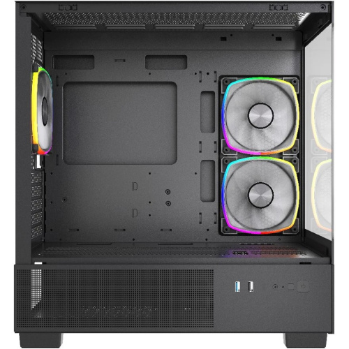 Корпус Powercase Vision Micro M3B (CVMMB-A3), Tempered Glass, 3x 120mm ARGB PWM Fan, чёрный, mATX