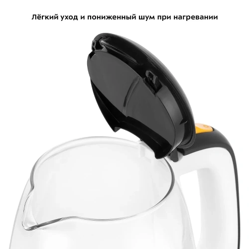 Электрочайник KitFort КТ-6632 черный и прозрачный