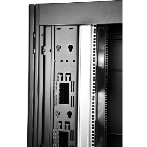 Шкаф серверный ЦМО ШТК-СП-48.8.12-48АА-9005 черный 48U 800x1190мм пер.дв.перфор. 2 бок.пан. 1350кг