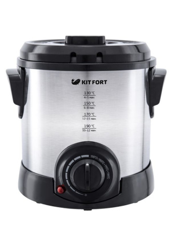 Фритюрница Kitfort KT-2011 серебристый/черный