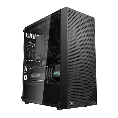 Корпус PCCOOLER C3B310 BK, Mesh Mid Tower, Black, TG, no fans mATX, mITX 1x2.5", 2x3.5", 5xPCI (без БП)