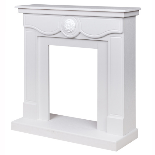 Портал каминный из МДФ RealFlame Aurora WT айвори айвори под очаги (Majestic, Fobos, Eugene, 3D Olympic) белый
