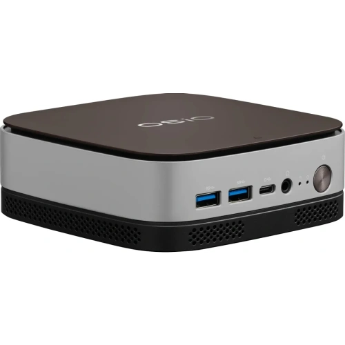 Неттоп OSIO BaseLine B51i-012 Intel Core i3 1215U, DDR4 16ГБ, 512ГБ(SSD), Intel UHD Graphics, Windows 11 Pro, коричневый и серебристый