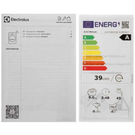 Стиральная машина Electrolux EW7F4492FQE белый