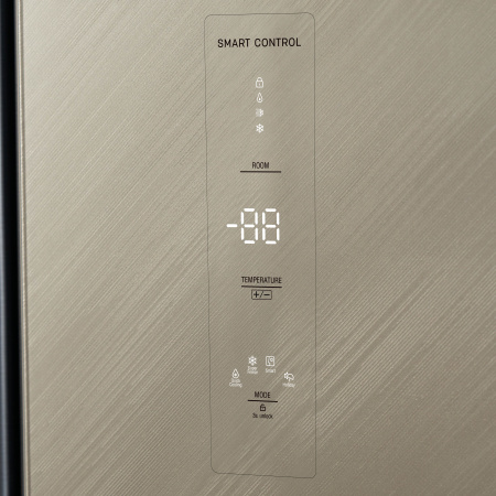 Холодильник Бирюса SBS 541 TGG бежевое стекло