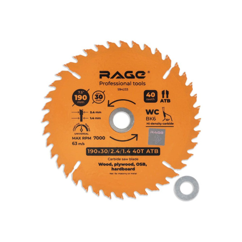 Диск пильный VIRA by Rage Universal 594233 190 мм