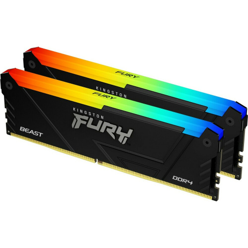 ОЗУ Kingston Fury Beast Black RGB XMP KF436C17BB2AK2/16 16GB DDR4 3600MHz DIMM kit 2x8Gb, CL17, 1.35V 288-pin Non-ECC