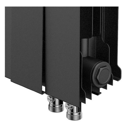 Биметаллический радиатор отопления  Royal Thermo Pianoforte 500 Vdr80 4 Секции Noir Sable