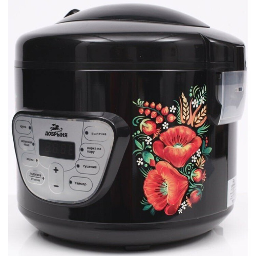 Мультиварка Добрыня DO-1009 Маки черн