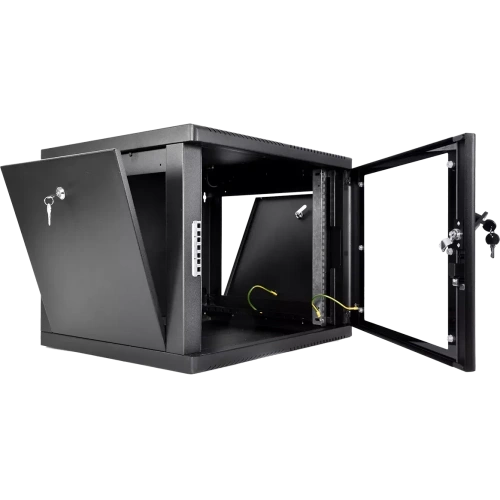 Шкаф коммутационный ЦМО ШРН-9.500-9005 настенный 9U 600x529мм черный