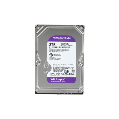 HDD Western Digital Purple WD34PURZ 3TB 3.5", SATA 6Gb / s (SATA-III), CMR