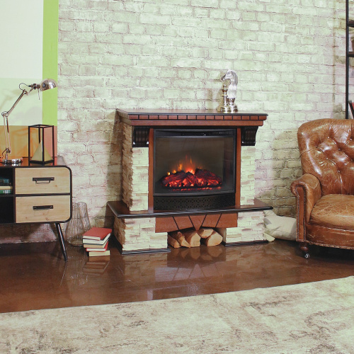 Электрокамин RealFlame Rockland AO античный дуб с очагом Evrika 25,5 LED