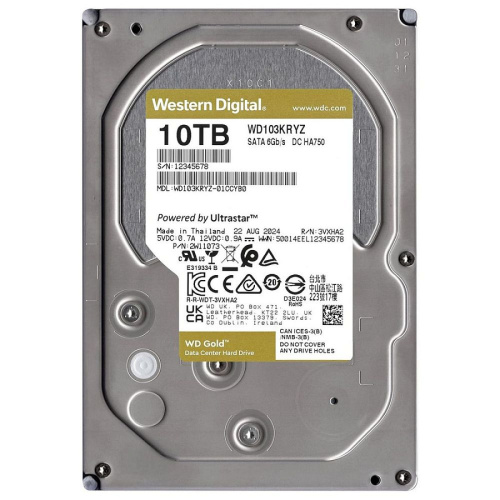 HDD Western Digital Gold (WD103KRYZ) 10ТБ 3,5" 7200RPM 512MB (SATA III)