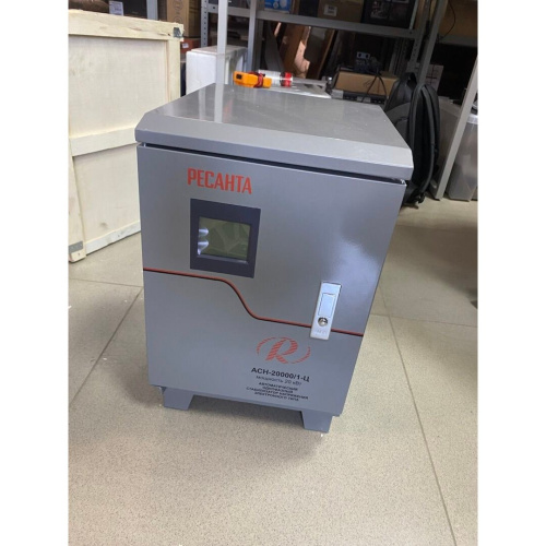 УЦ Стабилизатор напряжения Ресанта АСН-20000/1-Ц серый (плохая упаковка, ремонт платы)