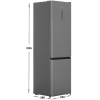 Холодильник с морозильником Hisense RB3N331NAC1 серый
