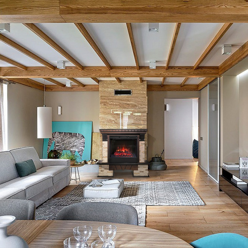 Электрокамин RealFlame Rockland AO античный дуб с очагом Sparta 25,5 LED