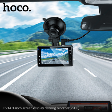Видеорегистратор HOCO DV14 3-inch screen display 720P серый