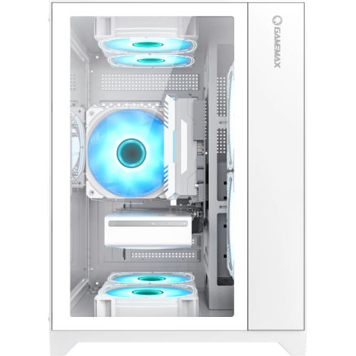 Корпус GameMax Infinity Mini White без БП (Micro ATX, Белый, 1*USB 3.0, 2*USB 2.0, Зак. стекло)