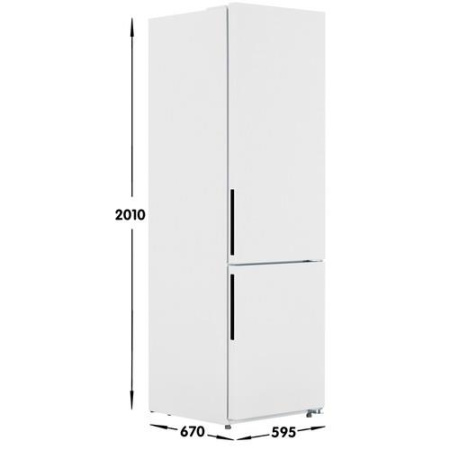 Холодильник с морозильником Midea MDRB600MMF01 белый